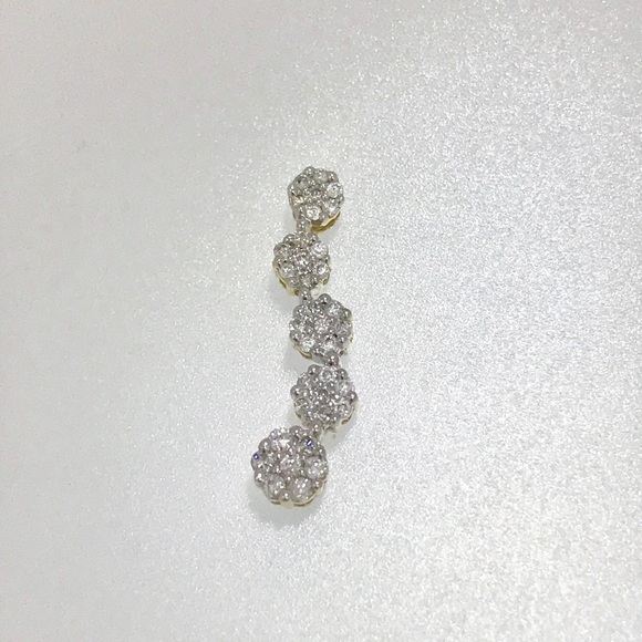 Jewelry - .18 ctw diamond cascade pendant in 10 kt YG & WG